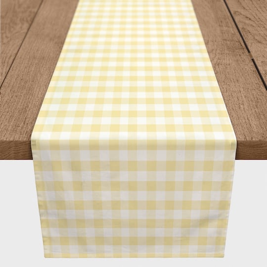 Yellow Buffalo Check 16" x 72" Cotton Twill Runner